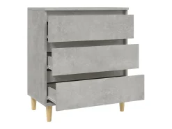 Aparador de hormigón gris 60x35x70 cm Madera de ingeniería