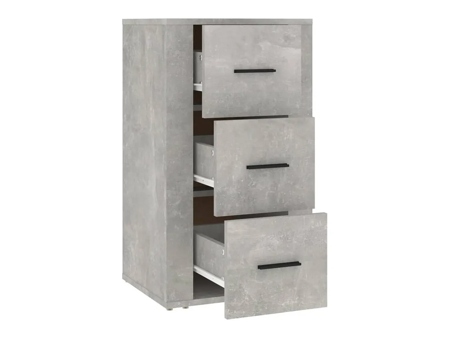 Aparador de hormigón gris 40x33x70 cm Madera de ingeniería