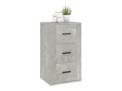 Aparador de hormigón gris 40x33x70 cm Madera de ingeniería