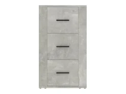 Aparador de hormigón gris 40x33x70 cm Madera de ingeniería