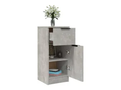 Aparador de hormigón gris 30x30x70 cm Madera de ingeniería