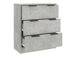 Aparador de hormigón gris 60x30x70 cm Madera de ingeniería