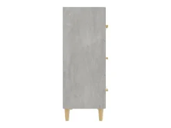 Aparador de hormigón gris 70x34x90 cm Madera de ingeniería