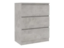 Aparador de hormigón gris 60x35x76 cm Madera de ingeniería