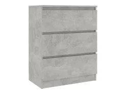 Aparador de hormigón gris 60x35x76 cm Madera de ingeniería