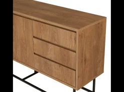 Aparador de madera 2 puertas y 3 cajones 140 cm SABINOV