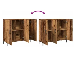 Aparador de madera antigua 90x34x80 cm madera contrachapada
