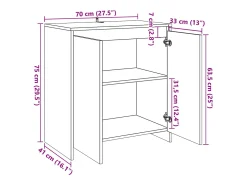 Aparador de madera antigua 70x41x75 cm madera contrachapada