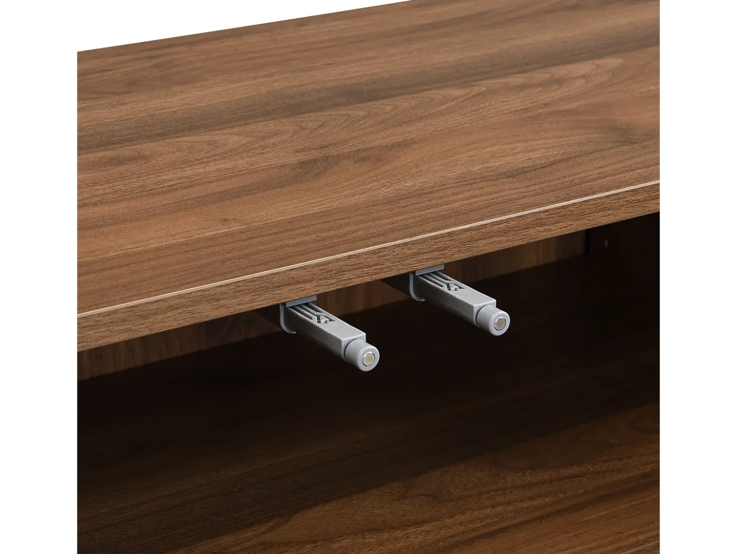 Aparador de madera con 3 puertas a rayas y estantes ajustables - para salón y comedor