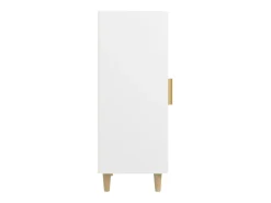 Aparador de madera contrachapada blanco 34,5x34x90 cm