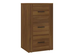 Aparador de madera contrachapada marrón roble 40x33x70 cm