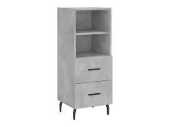Aparador de madera contrachapada gris hormigón 34,5x34x180 cm ES42805