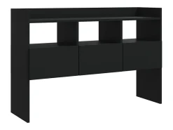 Aparador de madera contrachapada negro 105x30x70 cm ES588852