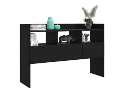 Aparador de madera contrachapada negro 105x30x70 cm ES588852