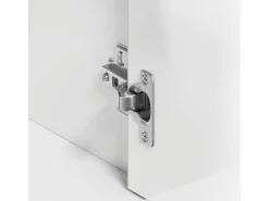 Aparador de madera contrachapada blanco brillante 88x30x70 cm