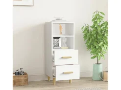 Aparador de madera contrachapada blanco 34,5x34x90 cm ES22132