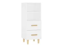 Aparador de madera contrachapada blanco 34,5x34x90 cm ES22132