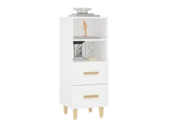 Aparador de madera contrachapada blanco 34,5x34x90 cm ES22132