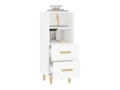 Aparador de madera contrachapada blanco 34,5x34x90 cm ES22132