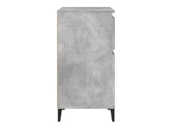 Aparador de madera contrachapada gris hormigón 60x35x70 cm