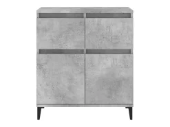 Aparador de madera contrachapada gris hormigón 60x35x70 cm