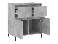 Aparador de madera contrachapada gris hormigón 60x35x70 cm