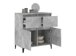 Aparador de madera contrachapada gris hormigón 60x35x70 cm