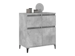 Aparador de madera contrachapada gris hormigón 60x35x70 cm