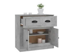 Aparador de madera contrachapada gris hormigón 70x35,5x67,5 cm