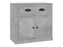 Aparador de madera contrachapada gris hormigón 70x35,5x67,5 cm
