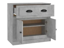 Aparador de madera contrachapada gris hormigón 70x35,5x67,5 cm