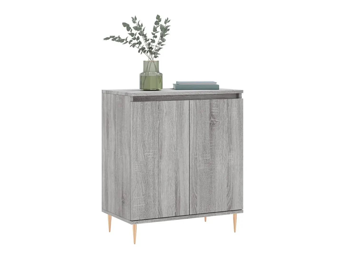 Aparador de madera contrachapada gris Sonoma 60x35x70 cm ES80886