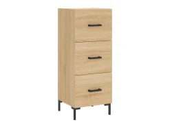 Aparador de madera contrachapada roble Sonoma 34,5x34x180 cm ES83119