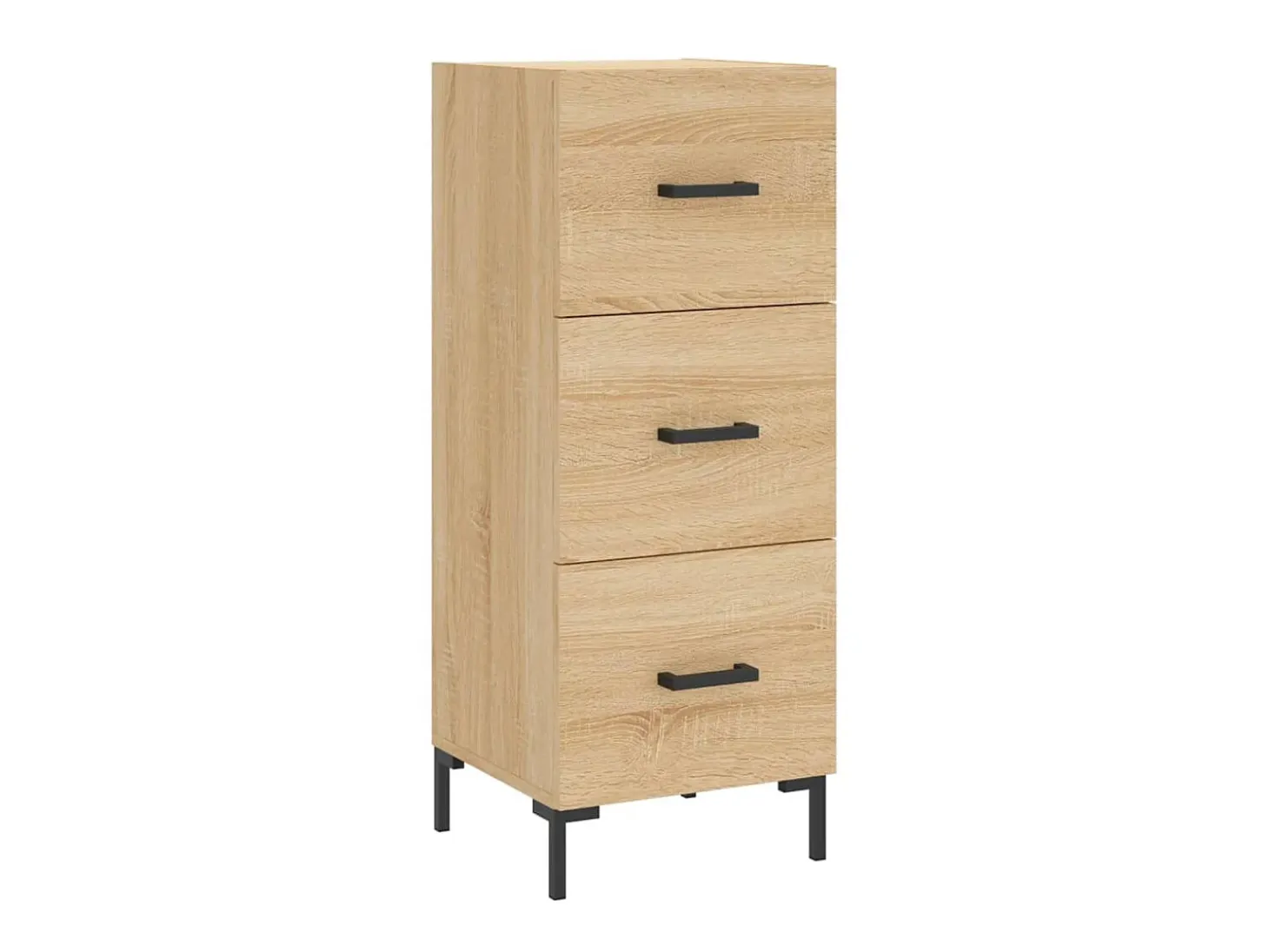 Aparador de madera contrachapada roble Sonoma 34,5x34x180 cm ES83119