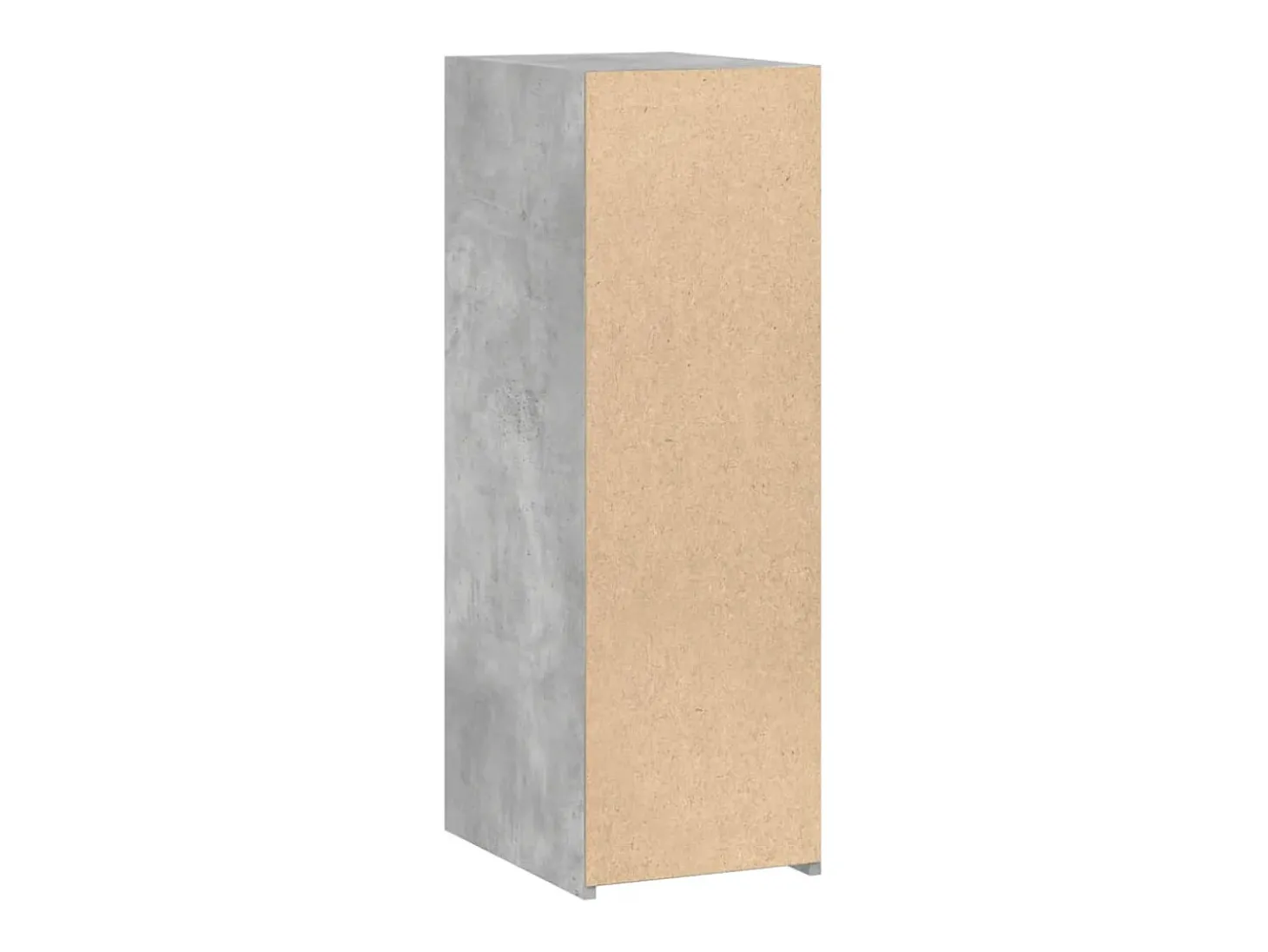 Aparador de madera contrachapada gris hormigón 30x41x93 cm