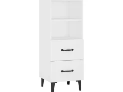 Aparador de madera contrachapada blanco 34,5x34x90 cm ES84665