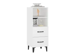 Aparador de madera contrachapada blanco 34,5x34x90 cm ES84665