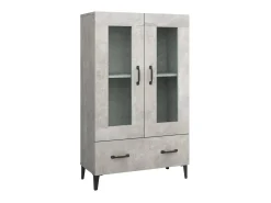 Aparador de madera contrachapada gris hormigón 70x31x115 cm ES47662