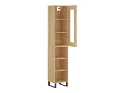 Aparador de madera contrachapada roble Sonoma 34,5x34x180 cm ES48380