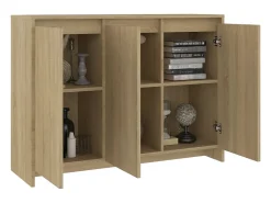 Aparador de madera contrachapada roble Sonoma 102x33x75 cm