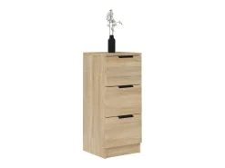 Aparador de madera contrachapada roble Sonoma 30x30x70 cm