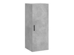 Aparador de madera contrachapada gris hormigón 34,5x34x180 cm ES92456