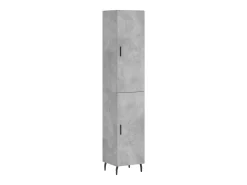 Aparador de madera contrachapada gris hormigón 34,5x34x180 cm ES92456