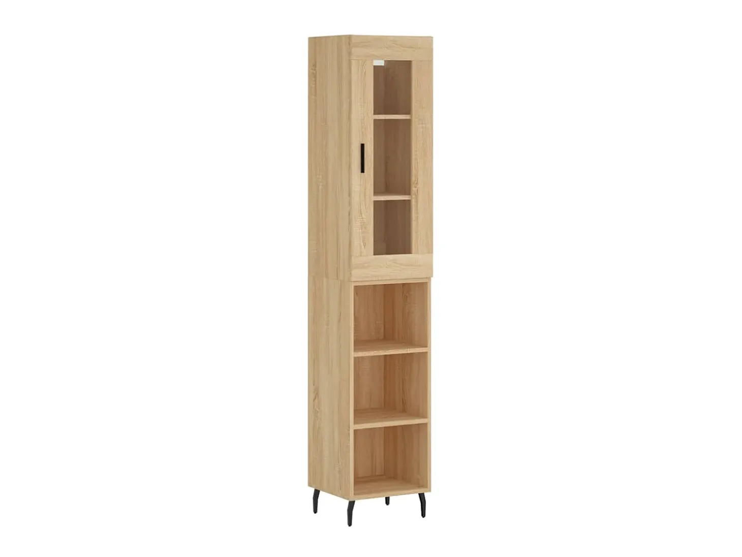 Aparador de madera contrachapada roble Sonoma 34,5x34x180 cm ES77561