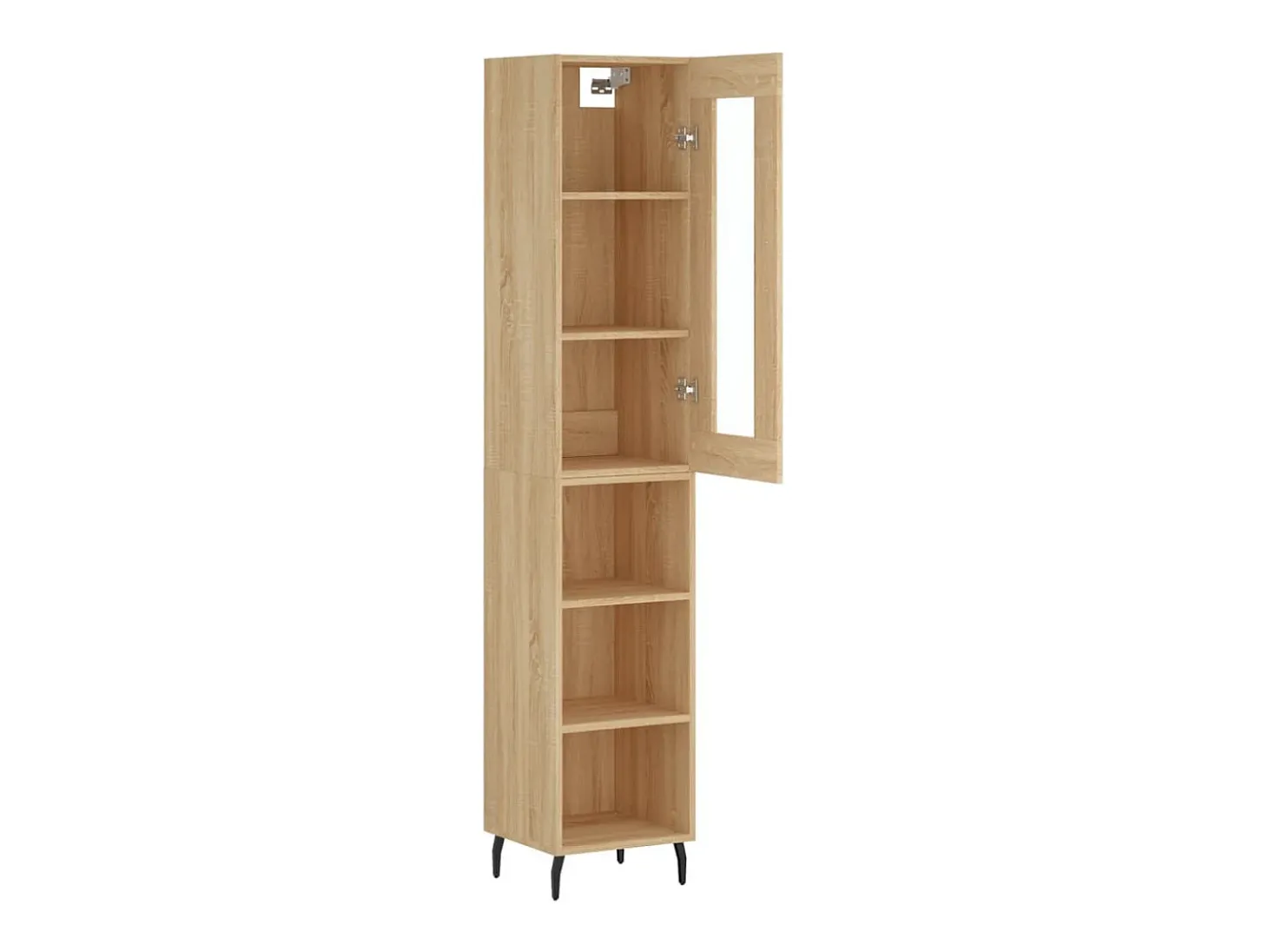 Aparador de madera contrachapada roble Sonoma 34,5x34x180 cm ES77561