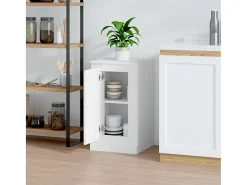 Aparador de madera contrachapada blanco 37,5x35,5x67,5 cm ES92443