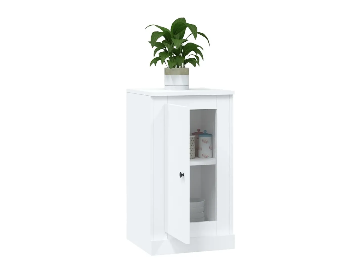 Aparador de madera contrachapada blanco 37,5x35,5x67,5 cm ES92443