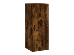 Aparador de madera contrachapada roble ahumado 34,5x34x180 cm ES86271