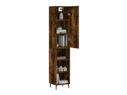 Aparador de madera contrachapada roble ahumado 34,5x34x180 cm ES86271