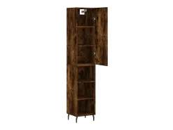 Aparador de madera contrachapada roble ahumado 34,5x34x180 cm ES86271
